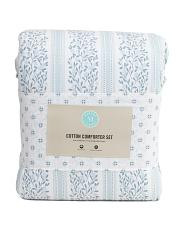 Percale Floral Stripe Comforter Set | TJ Maxx