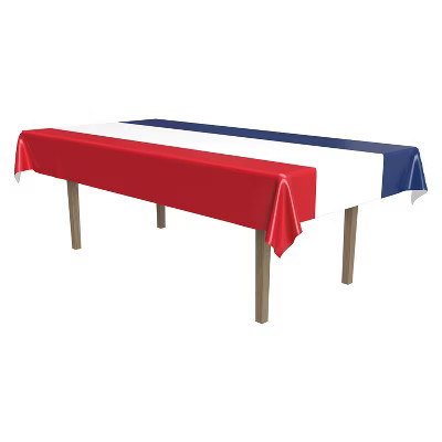 Beistle Patriotic table cover, 54" x 108", (3/Pkg) Multicolored | Target