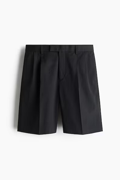H & M - Relaxed Fit Twill Bermuda Shorts - Black | H&M (AU)