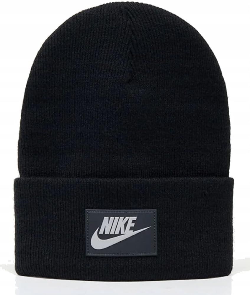 Nike Knit Hat Beanie Cap Logo Black, Unisex | Amazon (US)