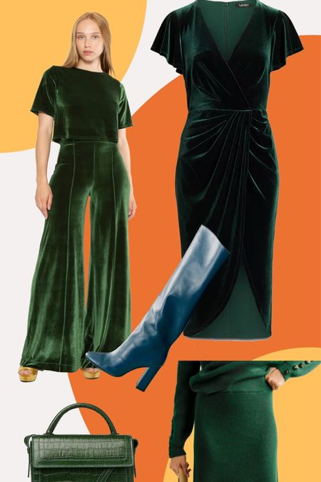 Holiday outfits: festive edition! Want to rock some fabulous velvet green styles this holiday season?! Blue tall boots? Ladylike heels? Count us in!

#LTKHoliday #LTKSeasonal #LTKGiftGuide