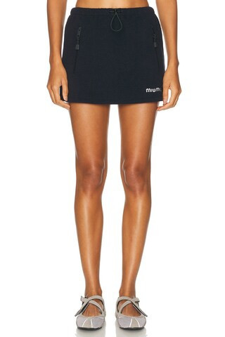 Miu Miu Mini Skirt in Blue | FWRD 