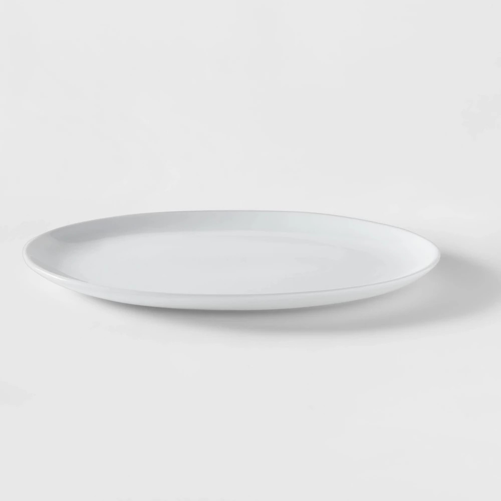 Oval Porcelain Serving Platter 15.5'' White - Threshold | Target