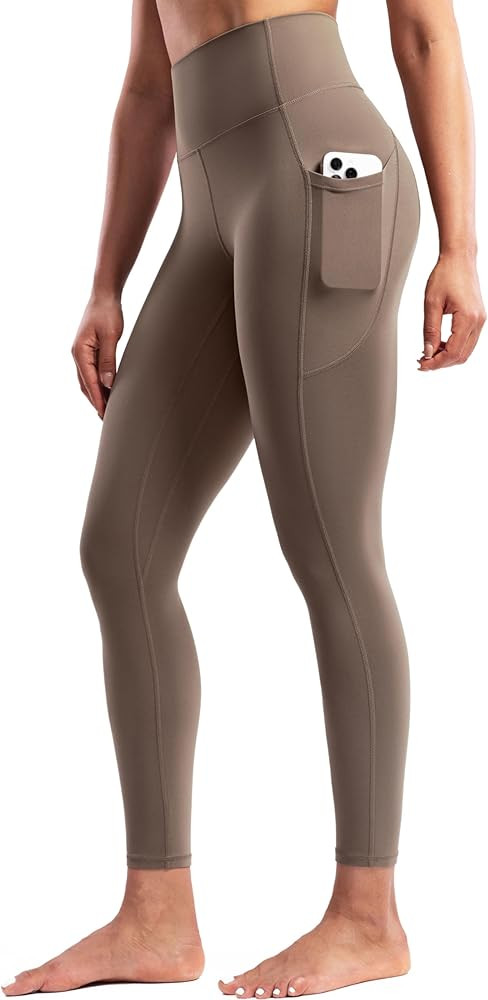 POSHDIVAH Creamluxe Yoga Leggings with Pockets for Women 25"/28" High Waisted Gym Workout Lounge ... | Amazon (US)