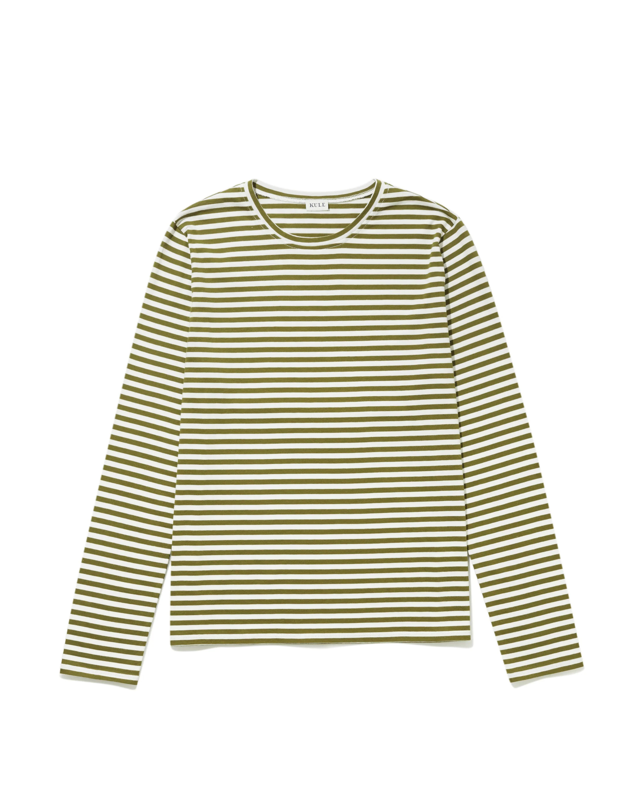 The Modern Long - Olive/Cream Ministripe | KULE (US)