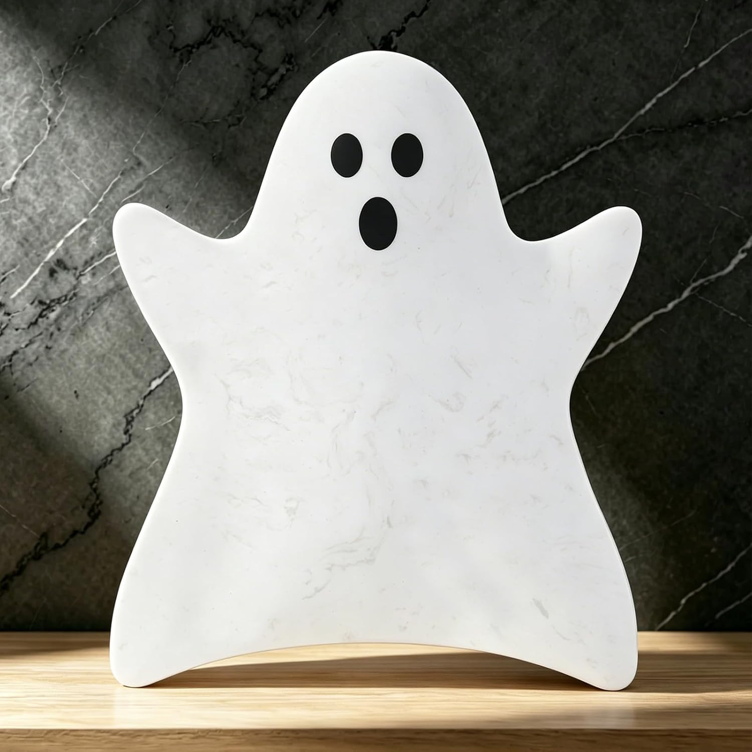 Halloween Ghost Marble Cutting Board 11.8 x 9.8 Inch, White Marble Charcuterie Board Decorative Serving Tray for Halloween Cheese, Appetizers, Holiday and Kitchen | Amazon (US)