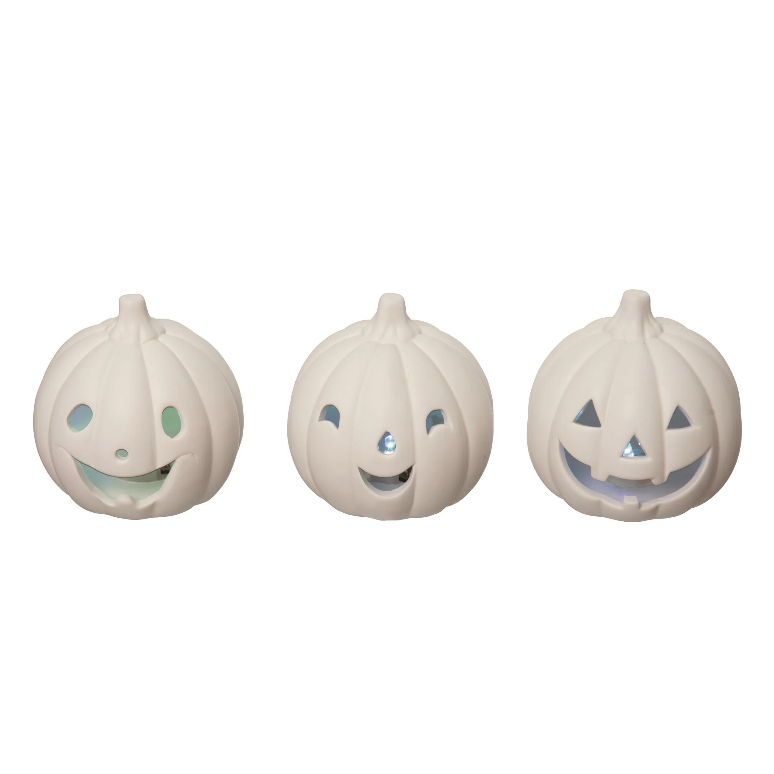 The Holiday Aisle®  Ceramic Light Up Jack-O-Lantern Set of 3 Halloween Home Decorations | Wayfai... | Wayfair North America