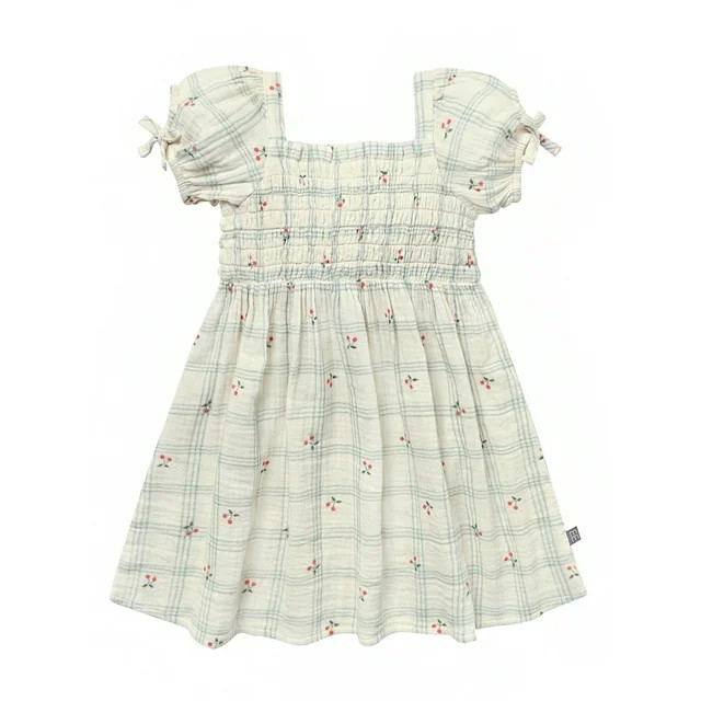 Modern Moments by Gerber Toddler Girl Smocked Dress with Bows, Sizes 12M-5T | Walmart (US)