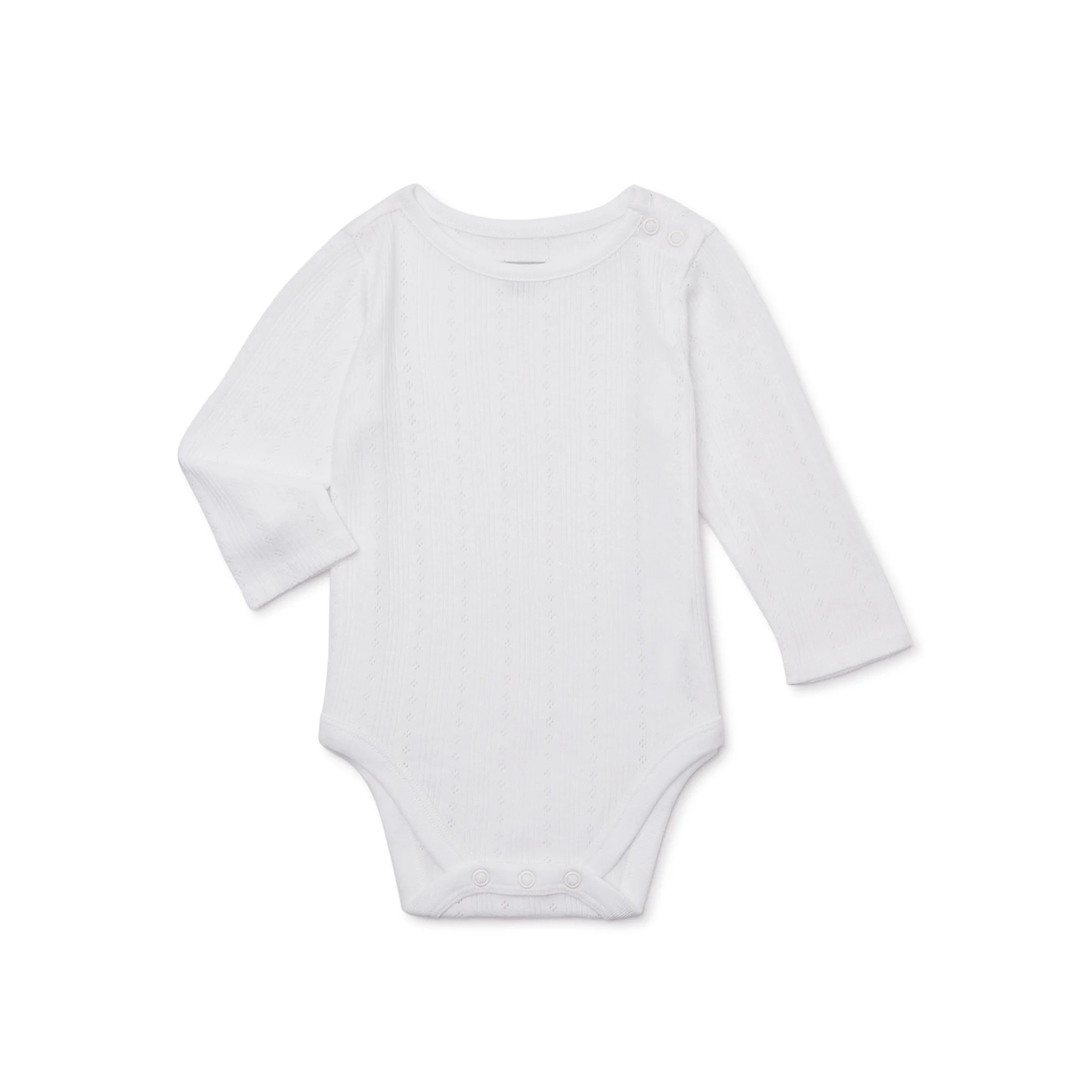 Garanimals Baby Girl Long Sleeve Pointelle Bodysuit, Sizes 0-24 Months | Walmart (US)