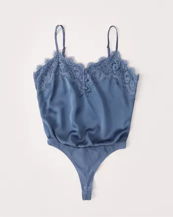 Satin Lace Bodysuit | Abercrombie & Fitch (US)
