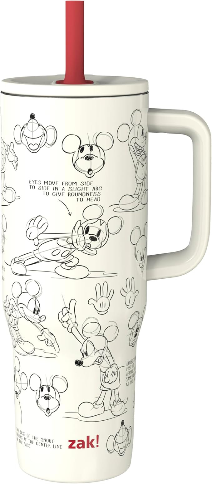 Zak Designs Disney Sutton Travel Tumbler for On the Go, 30oz Stainless Steel with Vacuum Insulati... | Amazon (US)