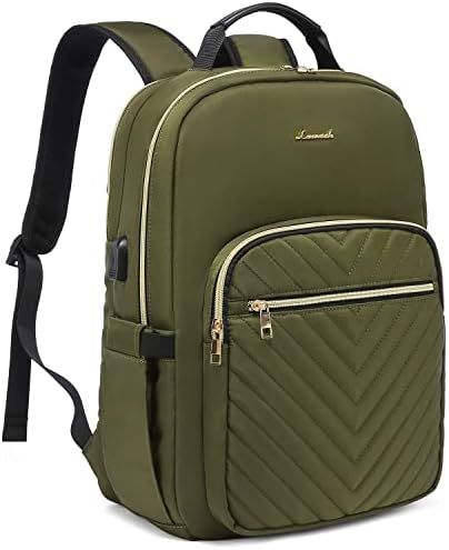LOVEVOOK Laptop Backpack for Women,Laptop Bag for Women 15.6 inch,Waterproof Travel Backpack Purs... | Amazon (US)