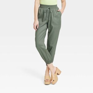 Women's High-Rise Modern Ankle Jogger Pants - A New Day™ Teal L | Target