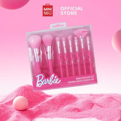 Barbie Series Makeup Brushes Set, Ins Princess Style Foundation Contour Blush Concealer Eyeshadow Blend Eyeliner Travel Makeup Brush Set For Gifts(Pin | SHEIN