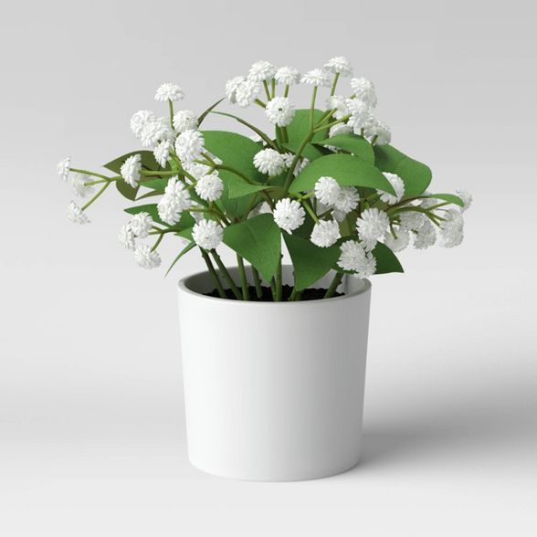 8.5" x 8" Artificial Baby Breath Arrangement - Threshold™ | Target