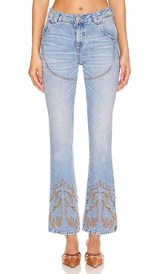 Western Stretch Jeans in Cowboy Tears Blue | Revolve Clothing (Global)