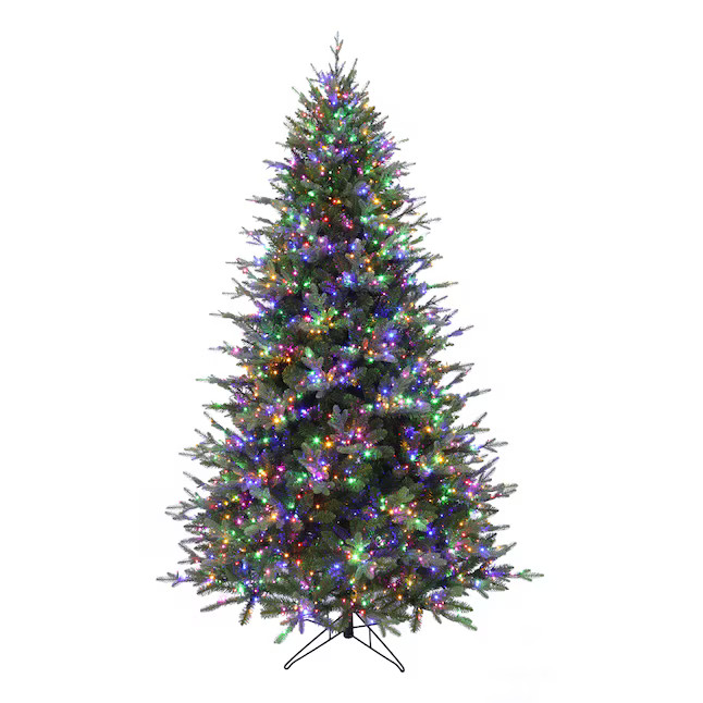 Holiday Living 7.5-ft New Kensington Pine Pre-lit Artificial Christmas Tree with Color Changing L... | Lowe's