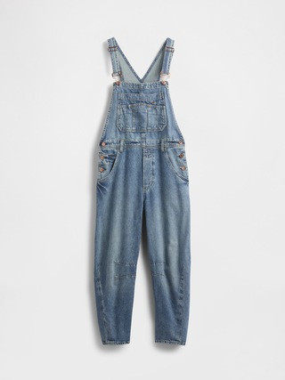 UltraSoft Denim Horseshoe Overalls | Gap (US)
