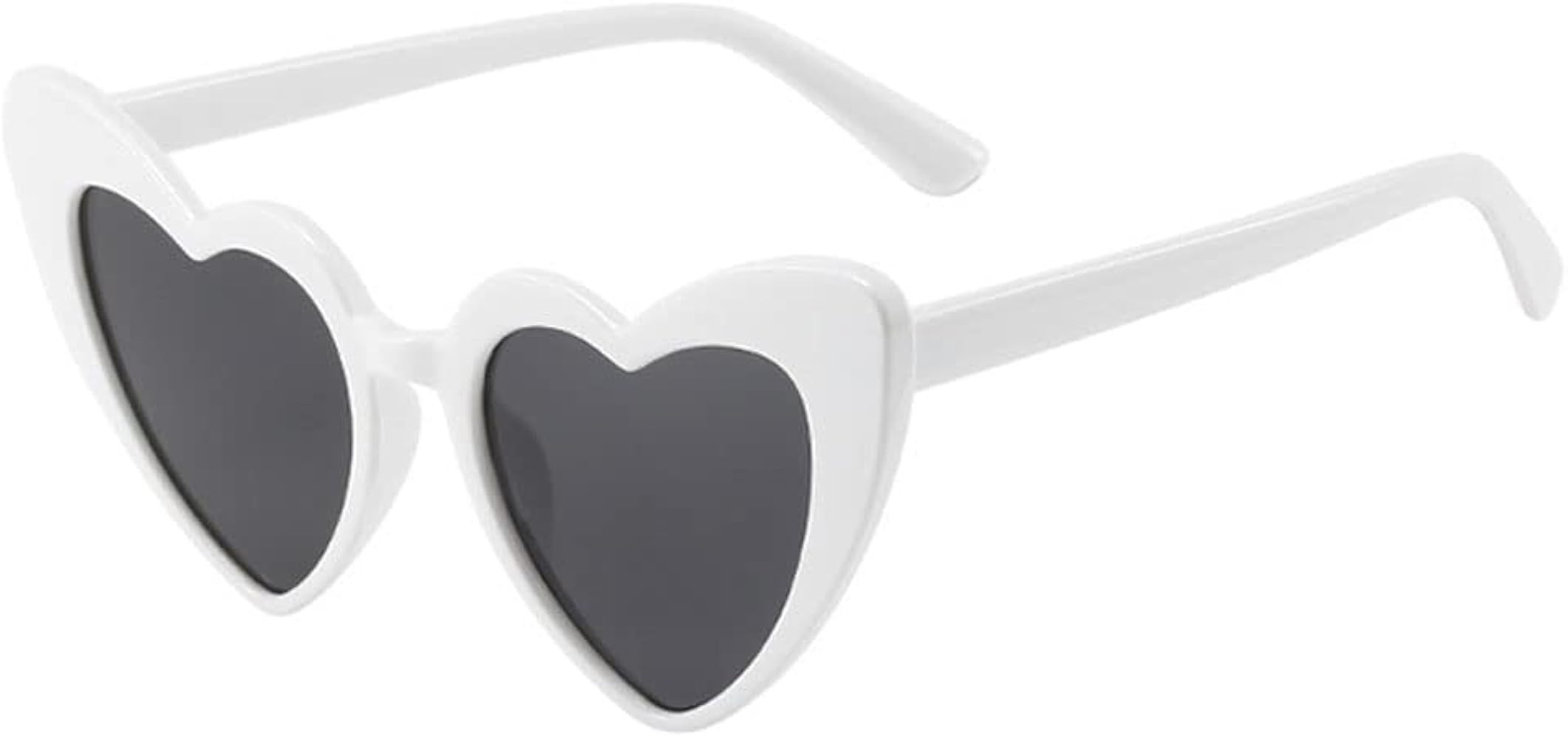 Love Heart Shaped Sunglasses for Women,Vintage Cat Eye Mod Style Retro Glasses | Amazon (US)