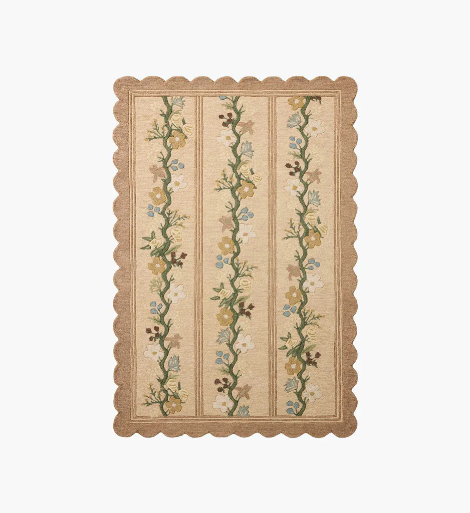 Thistle Wool Hooked Rug - Neutral | Rifle Paper Co.