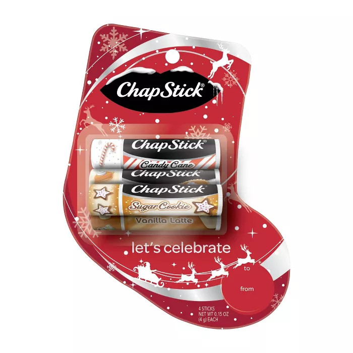 Chapstick Holiday Winter Stocking Lip Balm - 4ct | Target