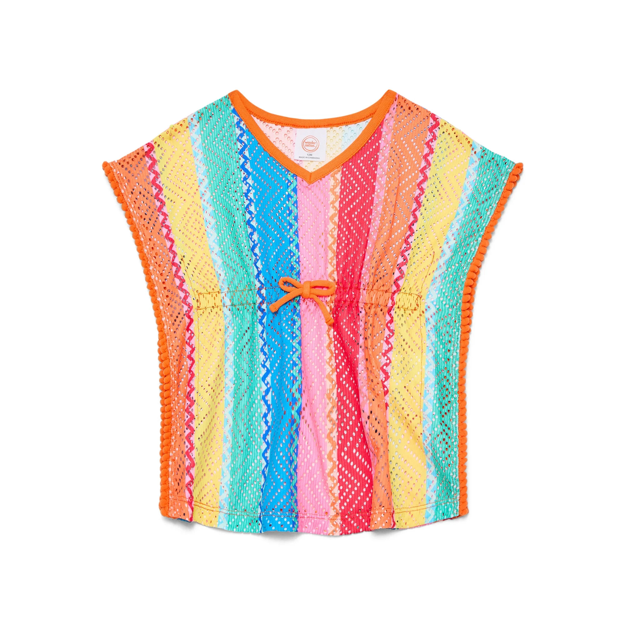 Wonder Nation Toddler Girl Crochet Kaftan Swim Coverup, Sizes 12M-5T | Walmart (US)