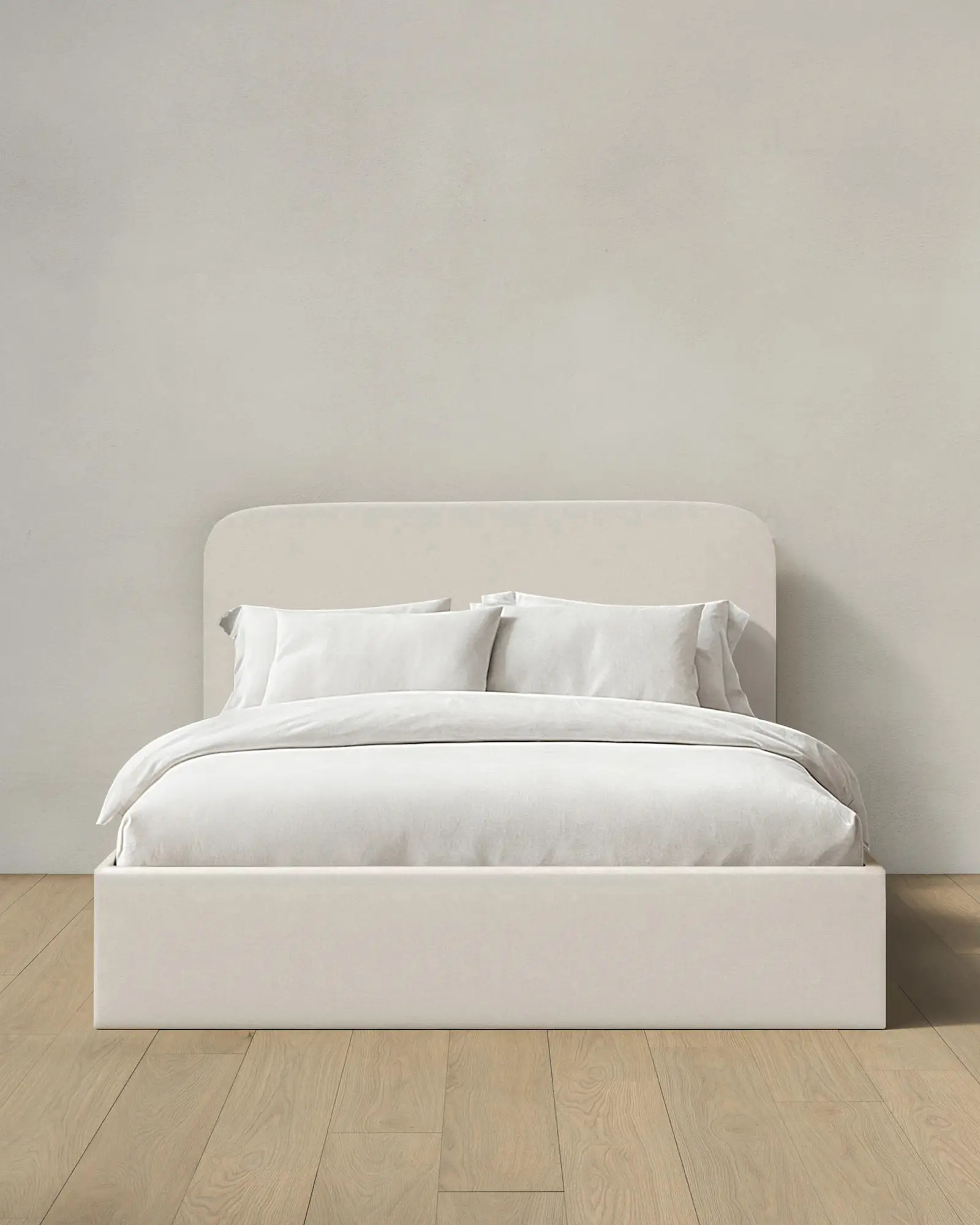 Performance Linen Curved Bed in Ivory | Quince