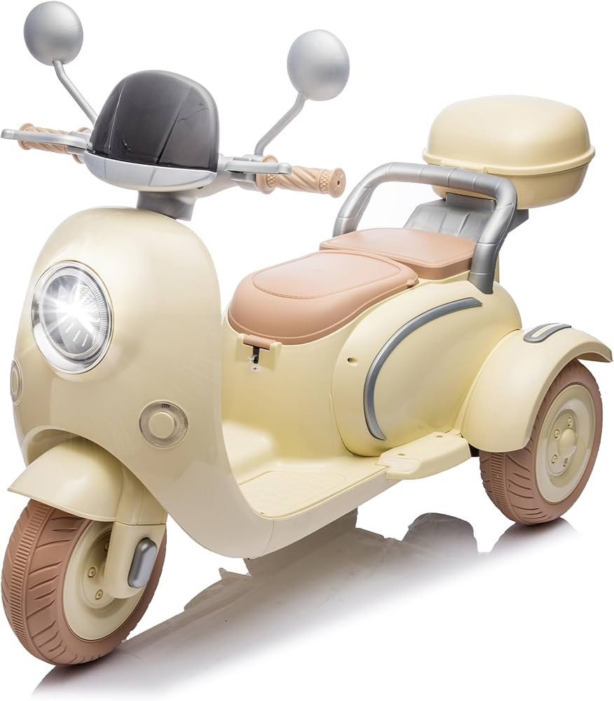 12V 2 Seater Kids Motorcycle, 3 Wheels 12V Kids Ride On Electric Motorcycle with Slow Start, USB,... | Amazon (US)