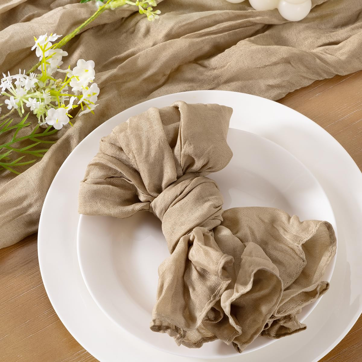 Socomi Nude Coffee Cheesecloth Napkins Easter Spring Cheese Cloths Gauze Set of 10 Boho Washable ... | Amazon (US)