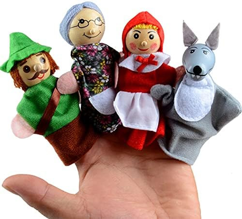 4PCS Finger Puppets - Little Red Riding Hood Finger Puppets for Toddlers Theater Storytelling and... | Amazon (US)