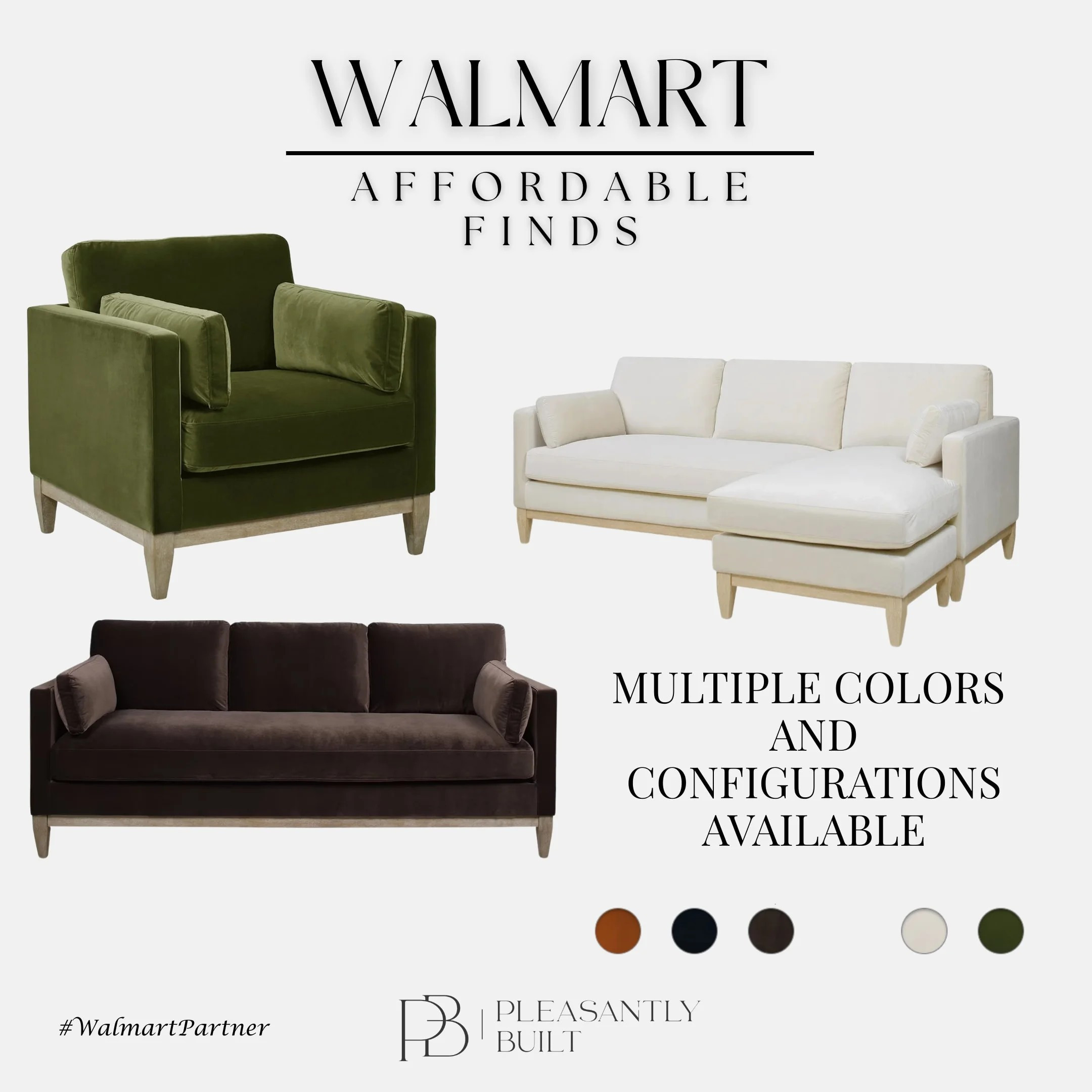 High style, low price. Loving these cozy furniture finds from Walmart 🤍#WalmartFinds #WalmartHome #AffordableHomeDecor #HomeOnABudget #LivingRoomRefresh #WalmartFurniture #SofaShopping #SectionalStyle #ChairGoals #HomeDecorInspo #BudgetFriendlyFinds #HomeMakeover #CozyHomeVibes #HomeEssentials #WalmartFavorites #velvetcouch #pleasantlybuilt 

 #LTKHome