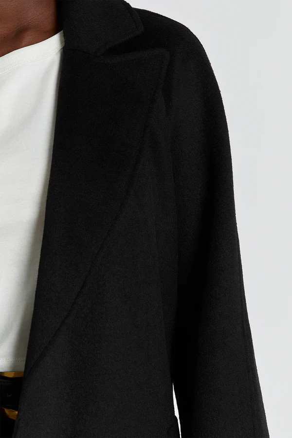 MATILDA BLACK WOOL FELT COAT | DISSH