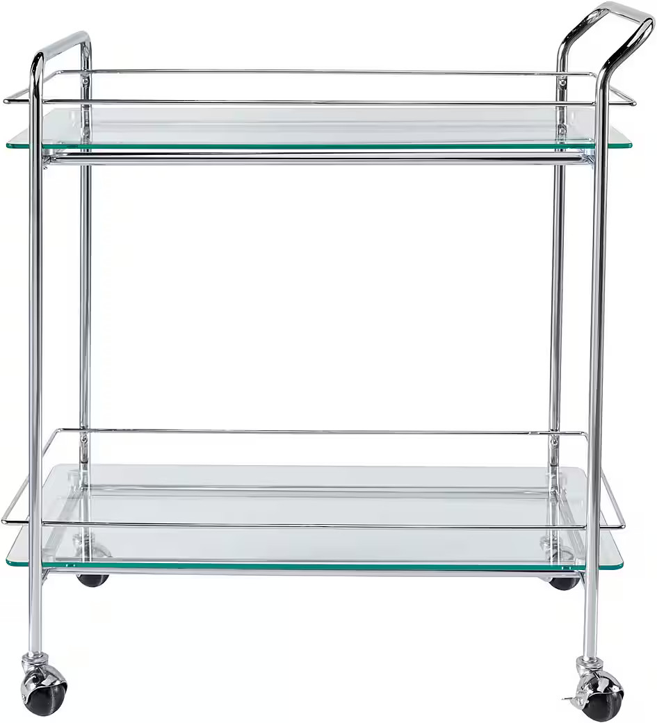 mit Glasablagen und Rollen, Modernes Design, Breite 75 cm, Höhe 80 cm
        
        
        ... | OTTO (DE)