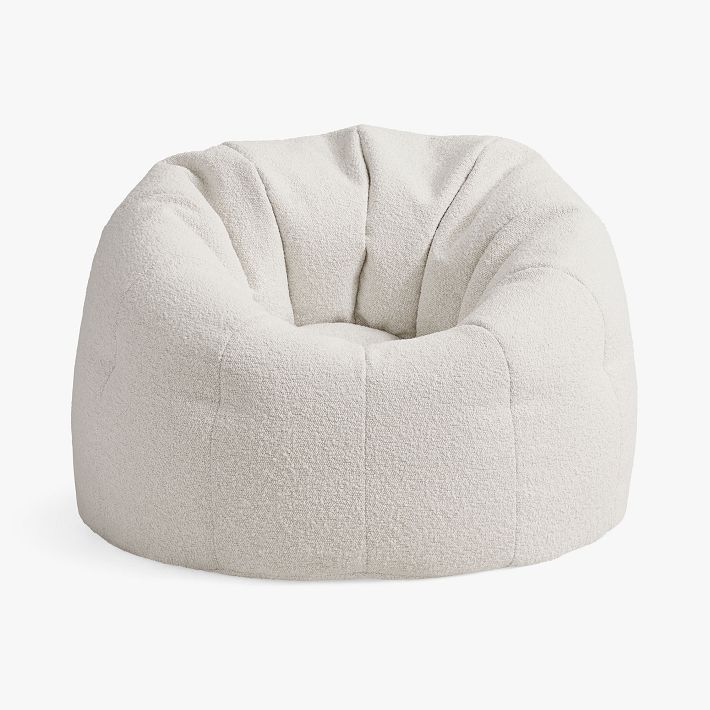 Chunky Boucle Ivory Donut Round Lounger | Pottery Barn Teen