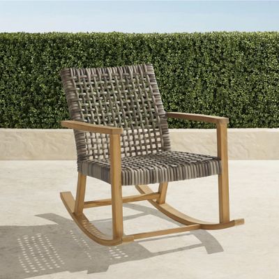 Isola Teak Rocking Chair in Natural Finish | Frontgate | Frontgate
