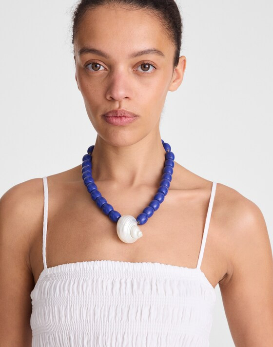Shell Oversized Beaded Choker Necklace | Madewell