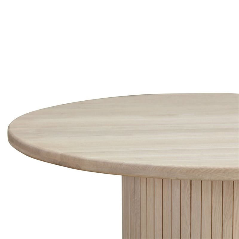 TOV Furniture Chelsea 30"H Round Transitional Ash Wood Dining Table in Natural | Homesquare