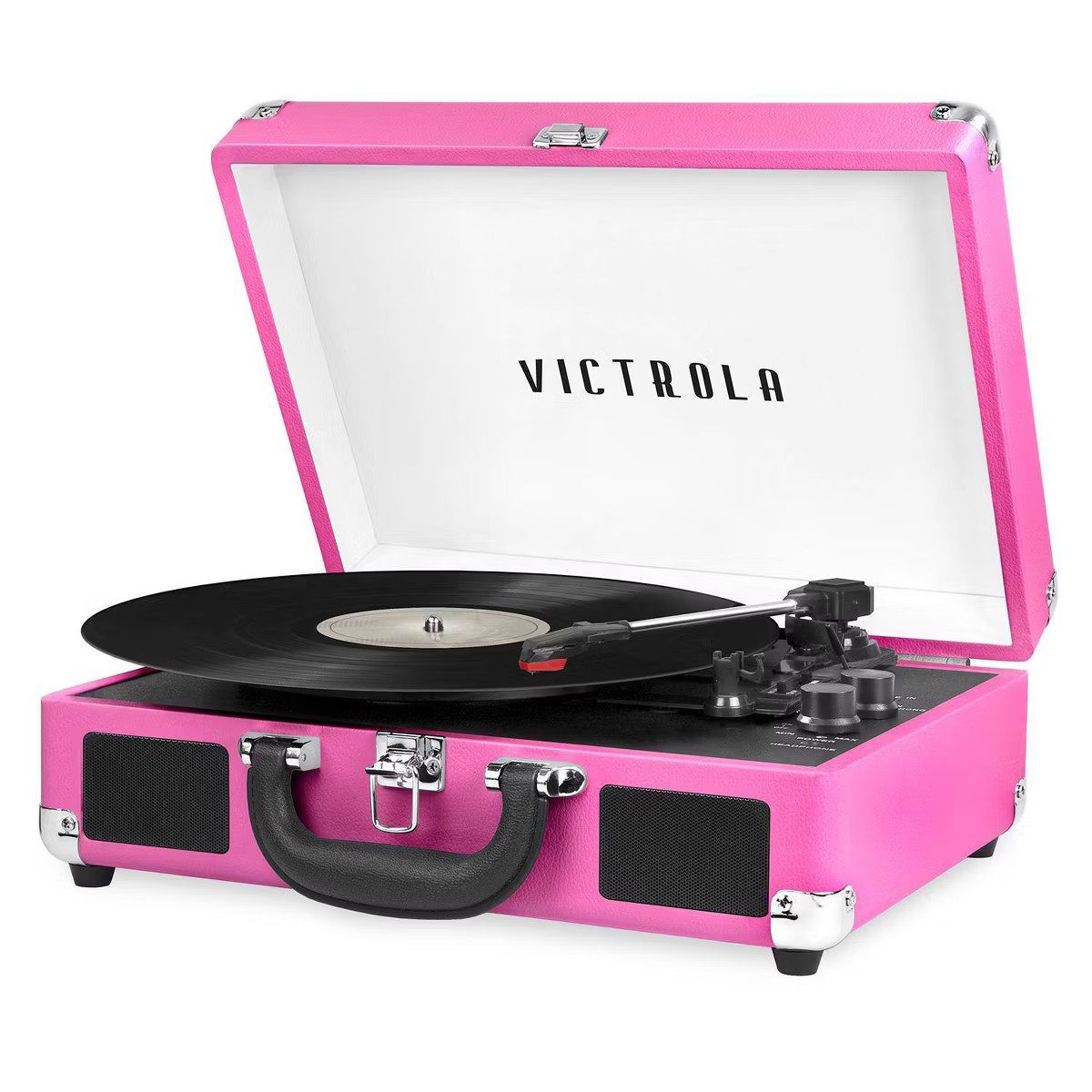 Victrola Journey 3-Speed Bluetooth Suitcase Record Player - Pink | Target