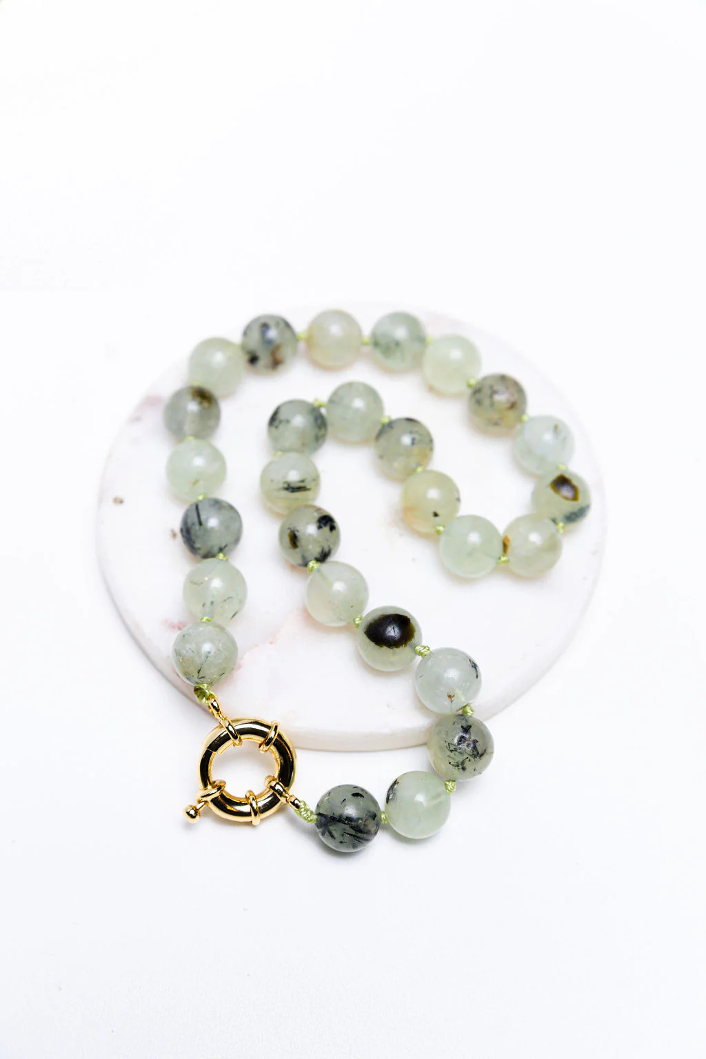 Green Prehnite Statement Necklace | Lauren Amble Designs