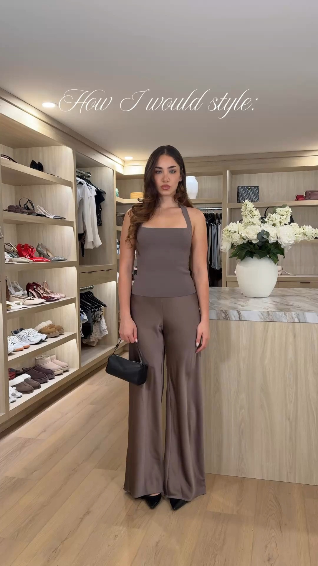 How I would style brown for spring🤎🐚🐻🥥🦉
First top is the Square Neck Halter Sweater in Iron Taupe from Dynamite
Third top is Camila Satin Cowl Halter Neck Blouse in Iron Taupe from Dynamite