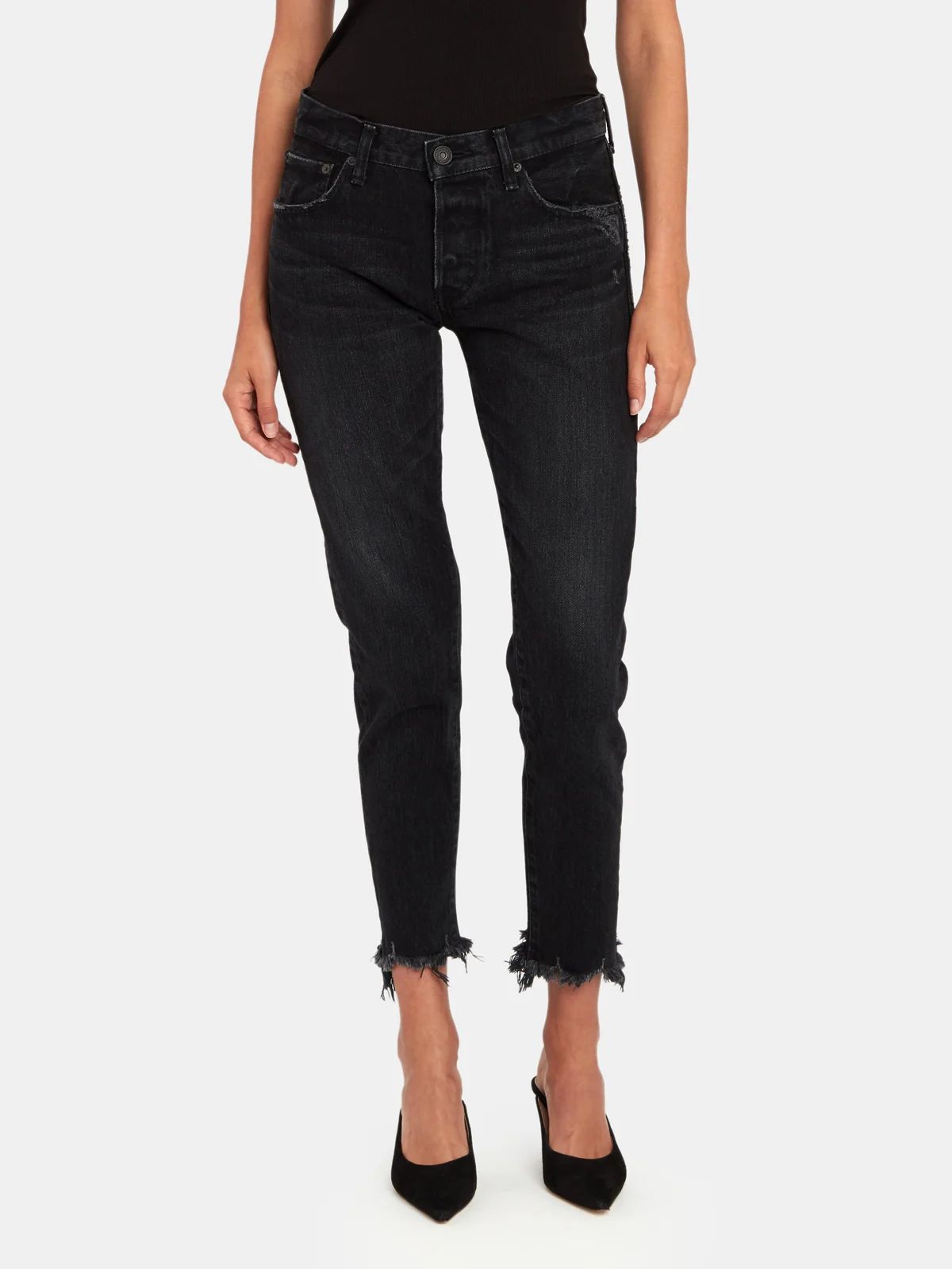 Staley Mid Rise Cropped Tapered Jeans | Verishop