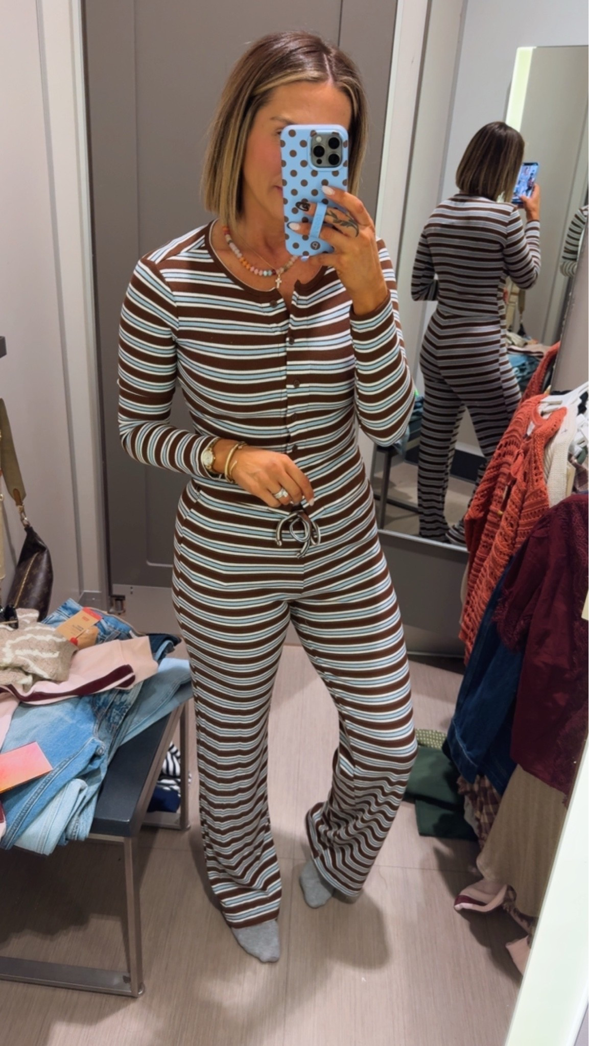 A cute little stripe set from Target, perfect for going into Fall I am 5’6 140lbs size small bottoms, small top #target #targetstyle

#LTKootd #LTKdayinmylife