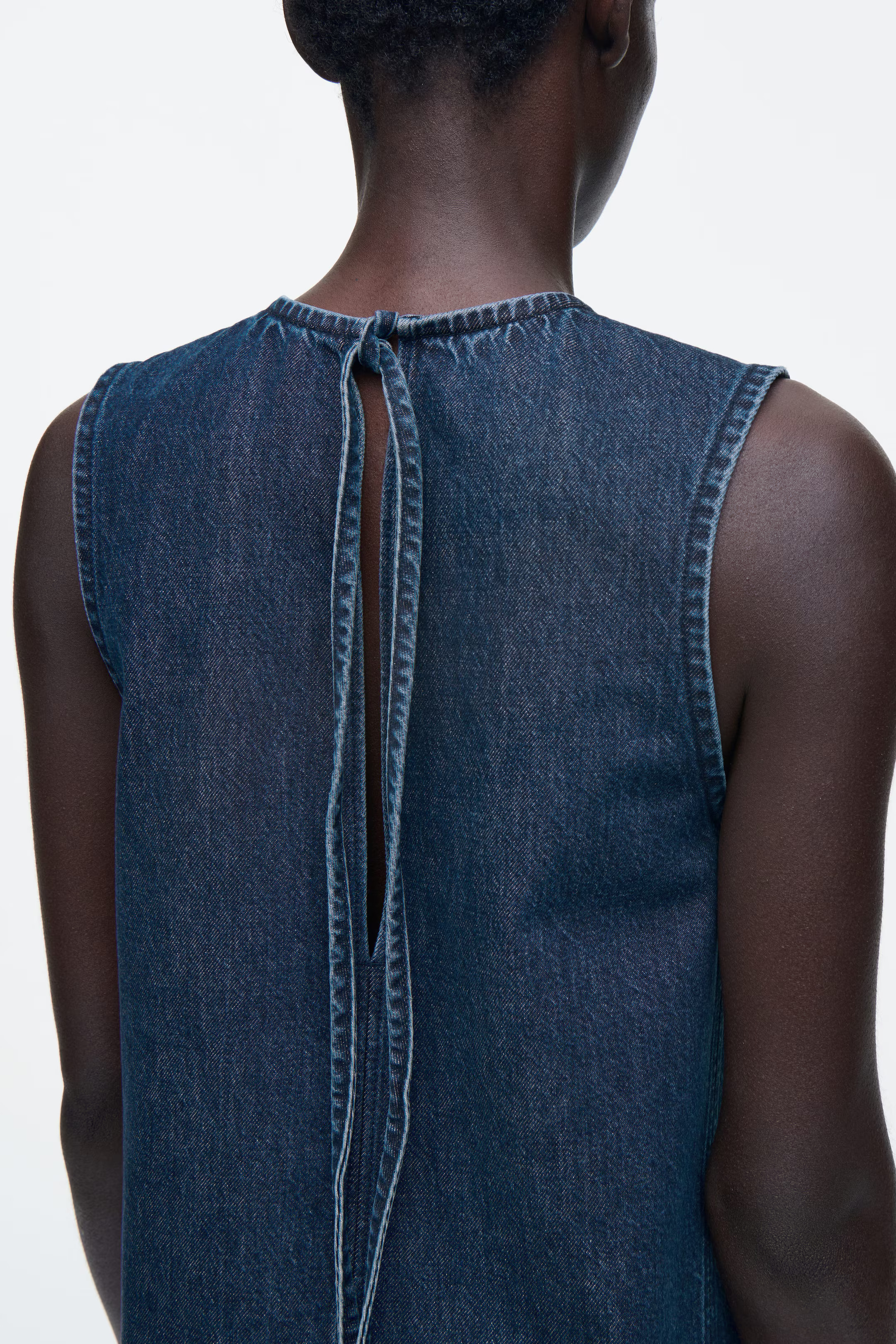 SLEEVELESS DENIM MIDI DRESS - BLUE | COS | COS UK