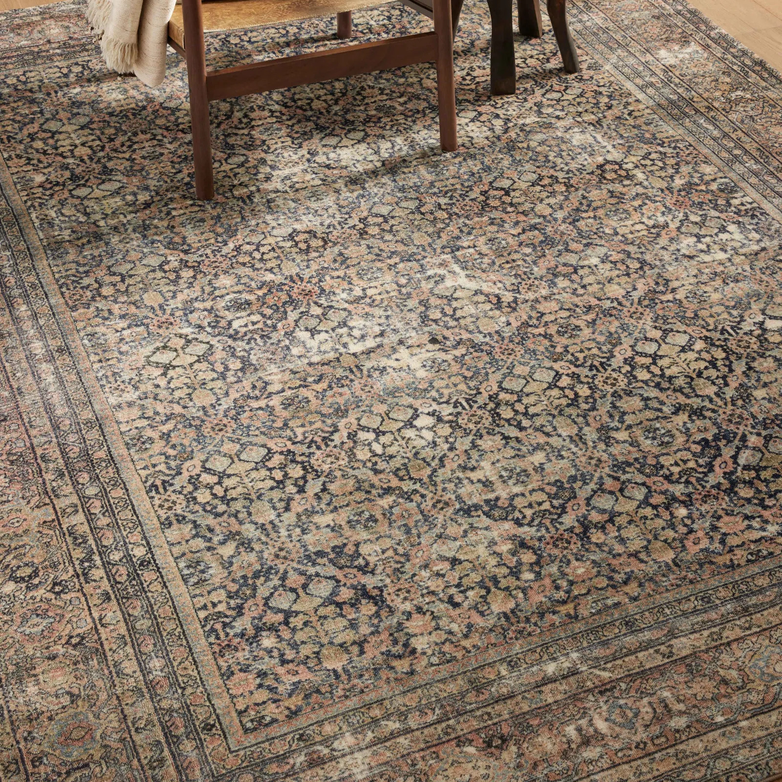 Amber Lewis x Loloi Morgan Denim/Multi Rug | Birch Lane