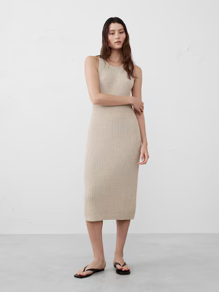 Textured Midi Sweater Dress | Banana Republic Factory