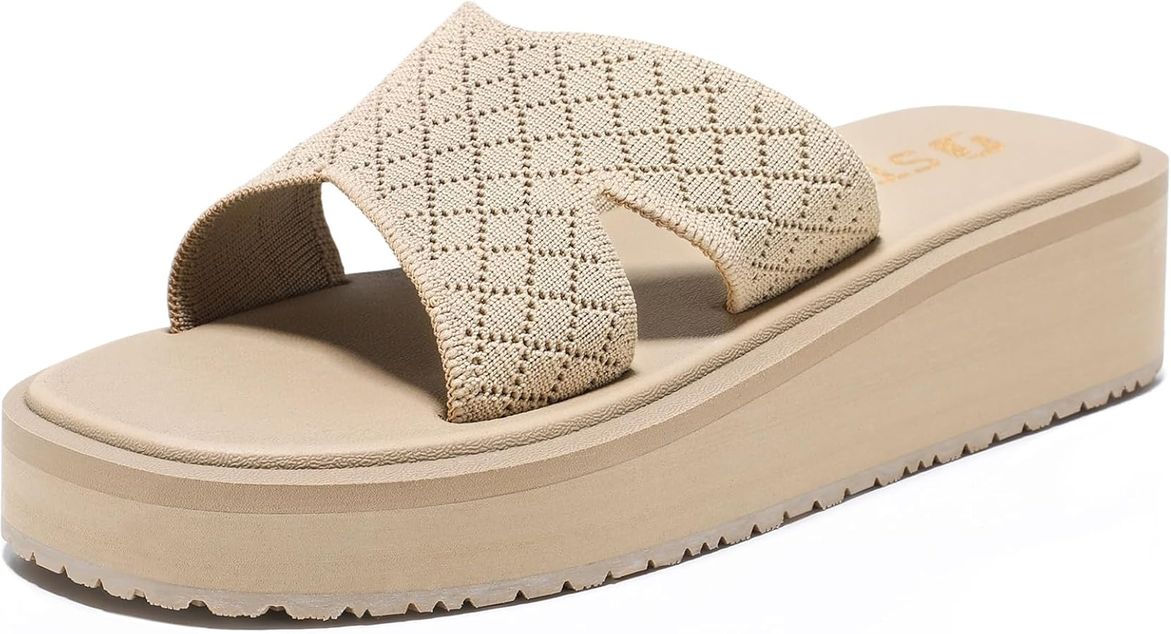 STQ Platform Sandals Women Chunky Slides with Memory Foam Footbed | Amazon (US)