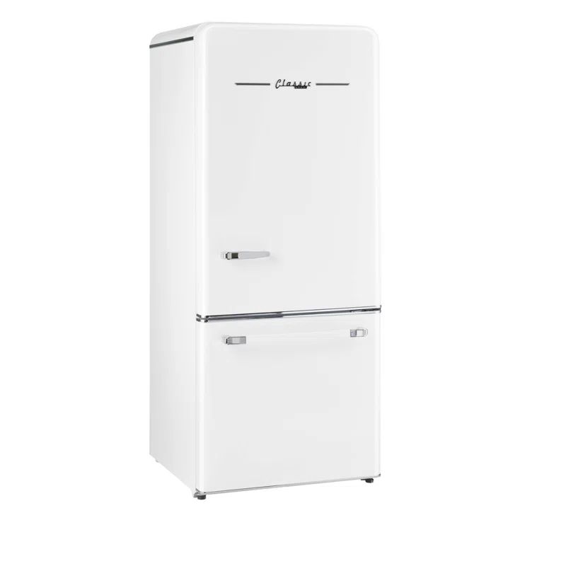 Classic Retro 30" Frost-Free 17.7 cu. ft. Energy Star Certified Bottom Freezer Refrigerator | Wayfair North America