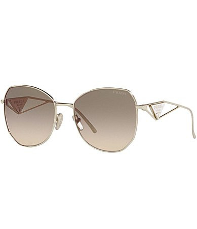 Prada Women's PR 57YS 57mm Round Sunglasses - Pale Gold | Dillard's