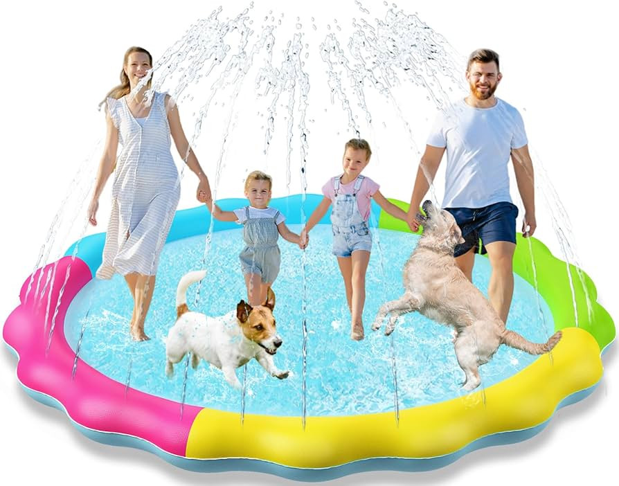 Amazon.com: Jasonwell Splash Pad Sprinkler for Kids Splash Play Mat Outdoor Water Toys Inflatable... | Amazon (US)
