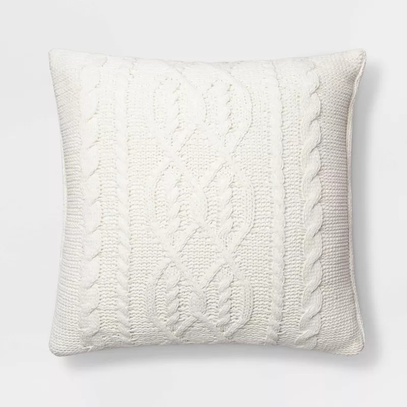 Oversized Cable Knit Chenille Throw Pillow - Threshold™ | Target